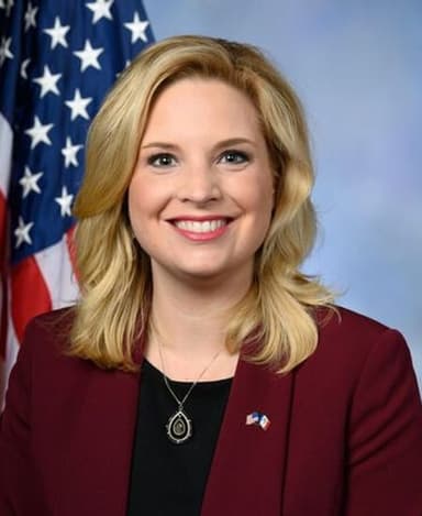 Official portrait of Ashley Hinson, U.S. Representative for Iowa's 2nd District